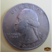 Продам Монету перевертыш Liberty quarter dollar 1977 года
