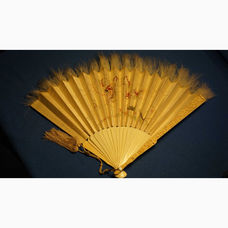 Фото 10. Старинный складной японский веер оги в декоративном футляре. Япония, кон. XVIII - нач. XIX