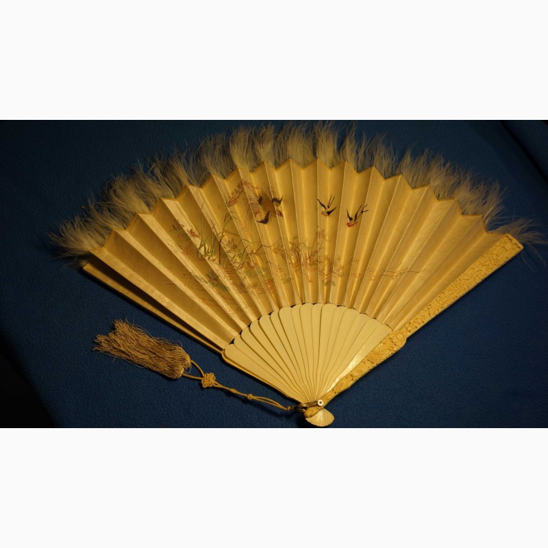 Фото 11. Старинный складной японский веер оги в декоративном футляре. Япония, кон. XVIII - нач. XIX
