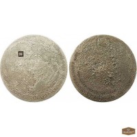 Серебряная монета с лунным метеоритом