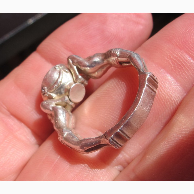 Фото 7. Серебряный перстень Атланты, серебро 925 проба, огненный агат, авторская работа