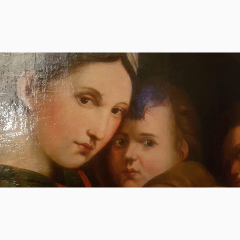 Фото 2. Картина «Мария с младенцем и иоанном крестителем» 19 век