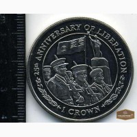 Большая монета Фолкленды 1 крона 2007г независимость