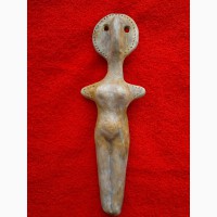 Кукла глиняная, старая, коллекционная