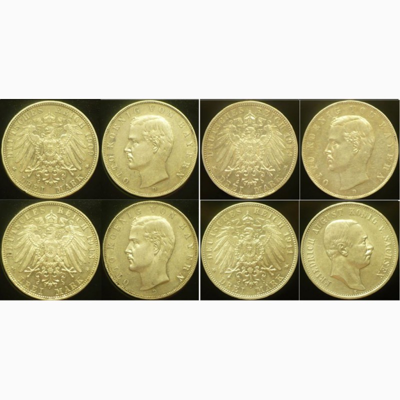 Фото 3. Продам серебряные монеты Германии 1899-1914 г