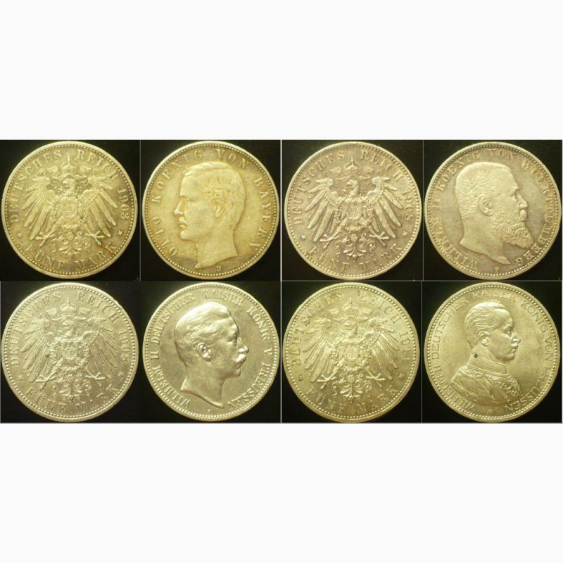 Фото 5. Продам серебряные монеты Германии 1899-1914 г