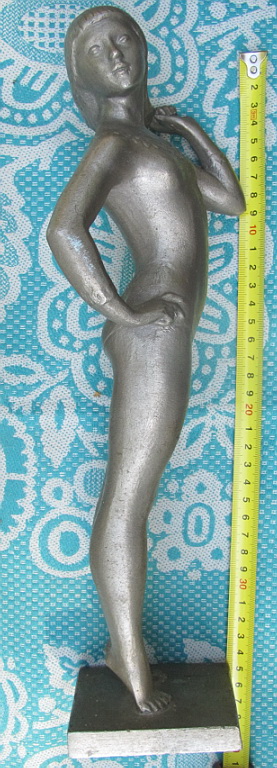 Фото 5. Статуэтка Художественная гимнастка, белый металл ссср
