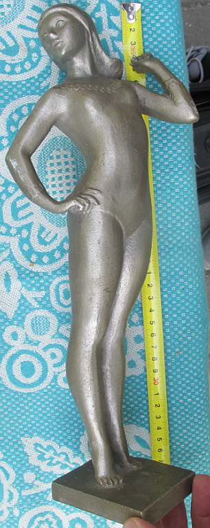 Фото 8. Статуэтка Художественная гимнастка, белый металл ссср