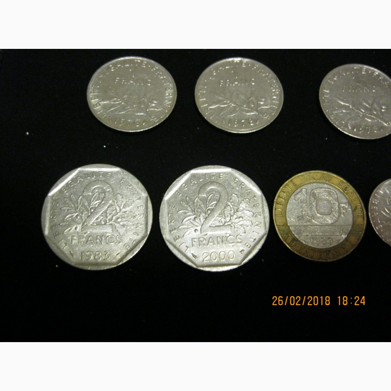 Фото 4. Комплект монет Франции 1960 -2000 г.г. ( 30 шт. )