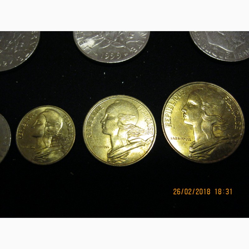 Фото 5. Комплект монет Франции 1960 -2000 г.г. ( 30 шт. )