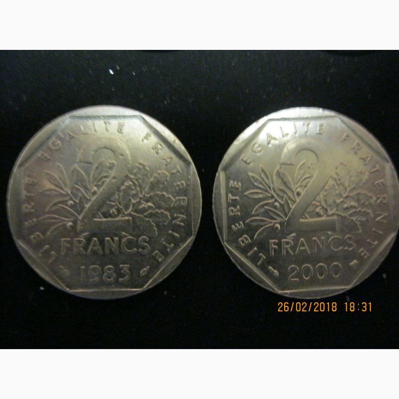 Фото 6. Комплект монет Франции 1960 -2000 г.г. ( 30 шт. )