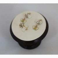 Продается Комплект. Золотое кольцо и серьги с бриллиантами 0, 1ct Butterfly