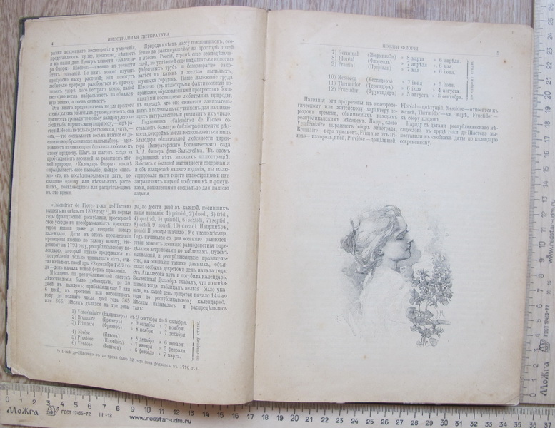 Фото 7. Книга Поэзия флоры, цветочный календарь в письмах, 1899 год