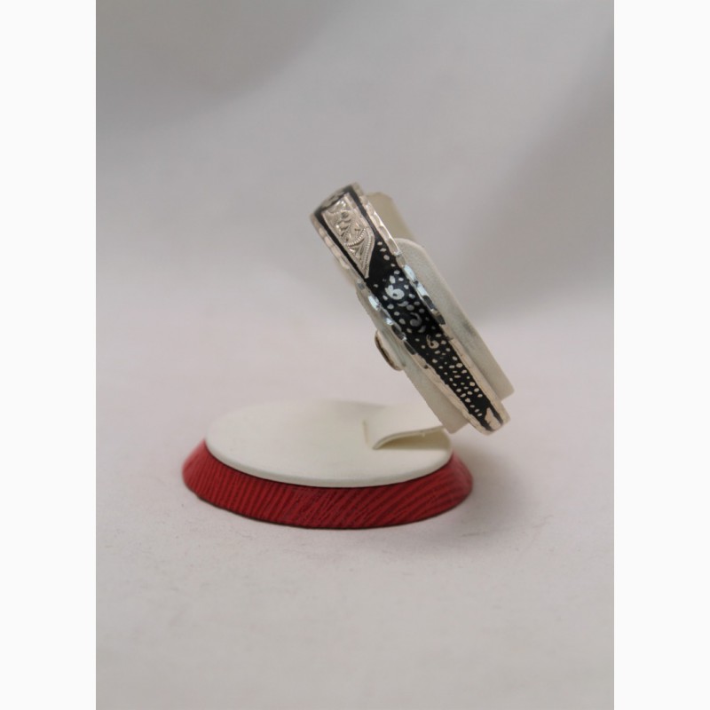 Фото 2. Продается Серебряный кубачинский браслет Chamomile с чернением