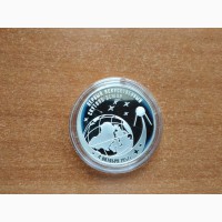 Продам монету Спутник серебро, 2007г