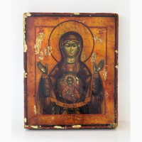 Продается Икона в серебряном окладе Знамение Пресвятой Богородицы. Петербург 1841 г