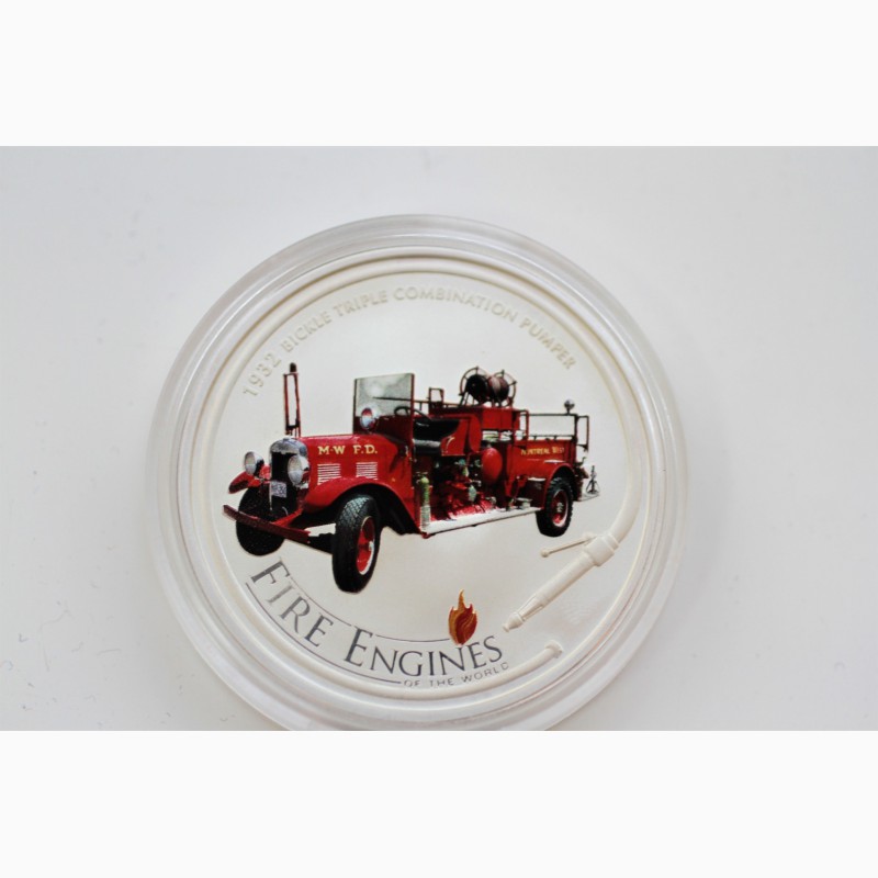 Фото 5. Продается Серебряная монета островов Кука 1$ Bickle 1932 - Пожарные машины мира 2005