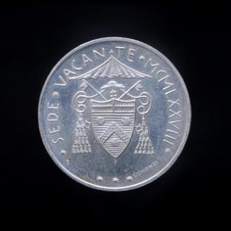 Монета 1958 лир Ватикана