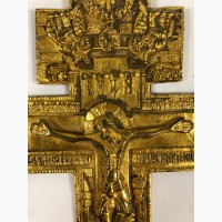 Антикварный бронзовый крест, Российская империя 19 век