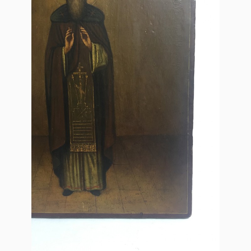 Фото 7. Старинная икона Василия исповедника 19 век