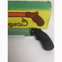 Игрушка СССР Пистолет хлопушка В родной коробке