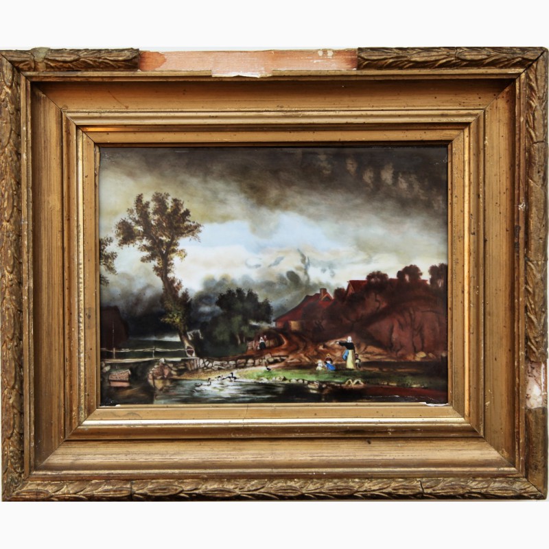 Продается Картина на фарфоре Сельская местность. Германия конец XIX века