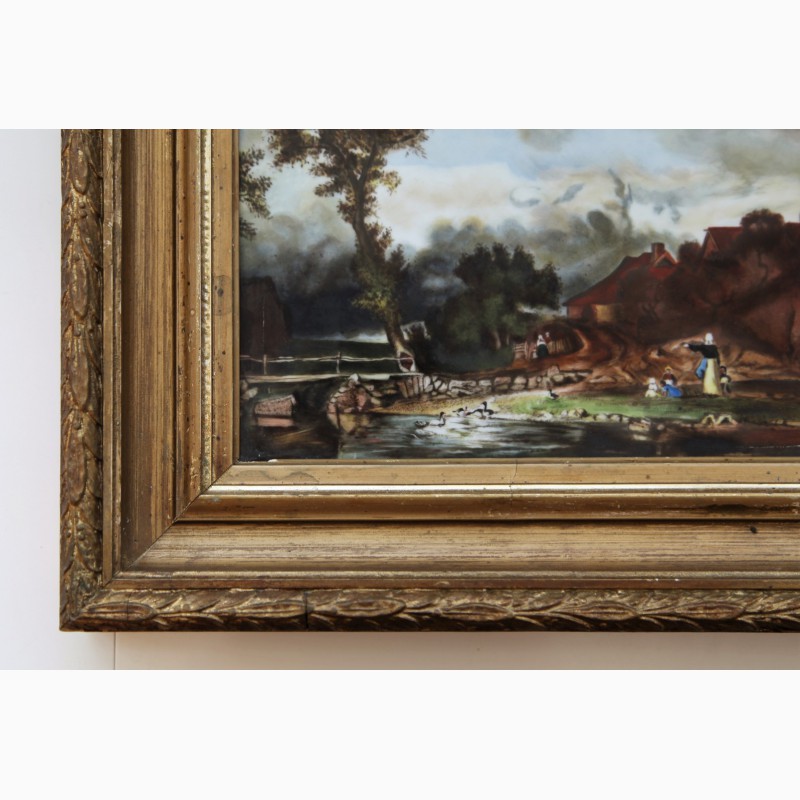 Фото 5. Продается Картина на фарфоре Сельская местность. Германия конец XIX века