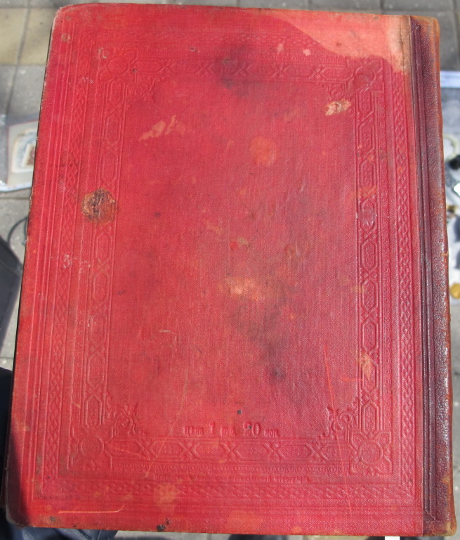 Фото 3. Церковная книга Псалтирь, красный натуральной кожи переплет, 1903 год