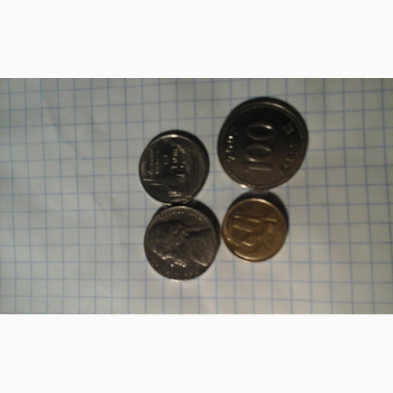 Фото 2. Иностранные монеты-перевёртыши