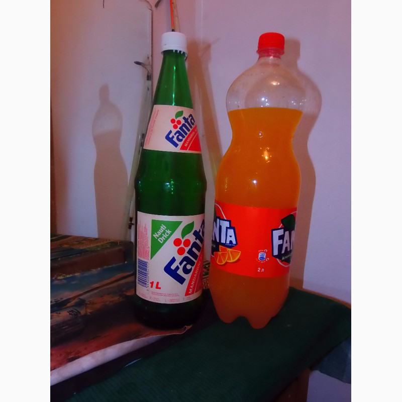 Фото 2. Продам бутылку fanta mandarin, 1 литр, стекло