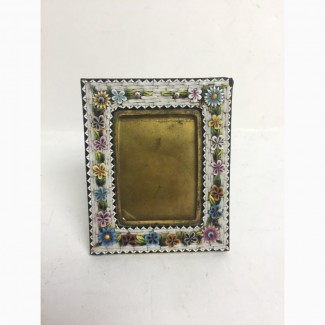 Рамочка для фото (латунь, итальянская мозаика, мальта, стекло) 7х6 см