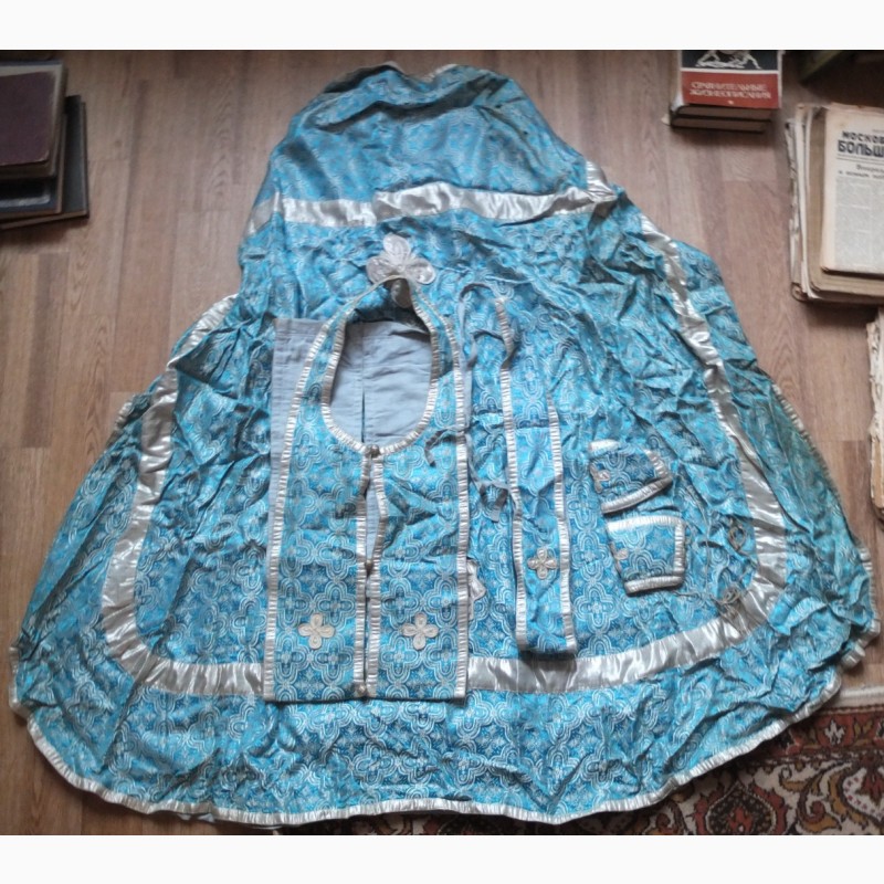 Фото 5. Риза священника бирюзового цвета, в комплекте, старинная, коллекционная