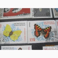 Бабочки. Монголия. Семь гашеных марок в Москве