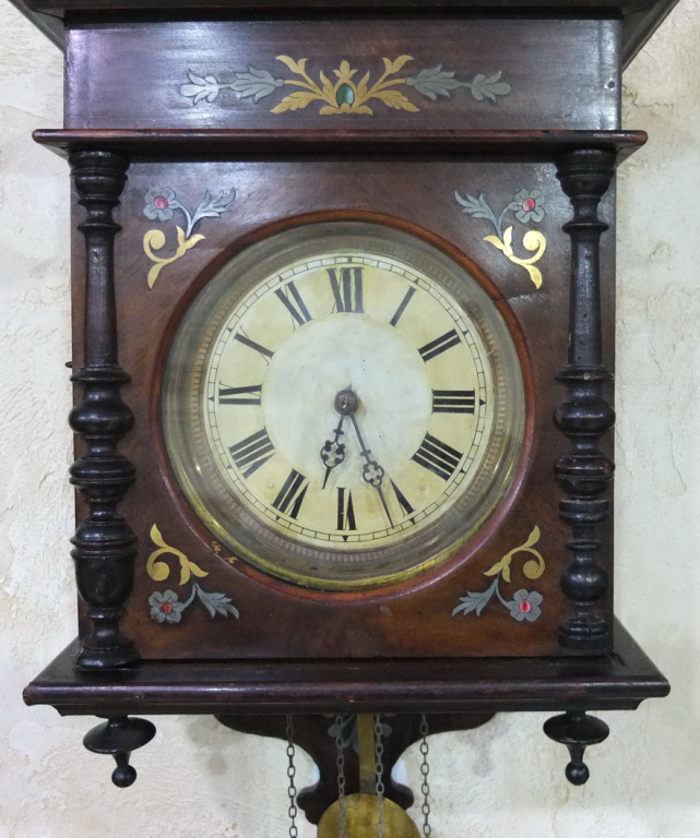 Фото 2. Часы настенные в деревянном корпусе, русский стиль, царская Россия