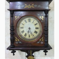 Часы настенные в деревянном корпусе, русский стиль, царская Россия