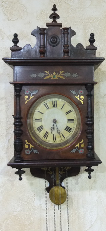 Фото 7. Часы настенные в деревянном корпусе, русский стиль, царская Россия
