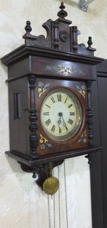 Фото 8. Часы настенные в деревянном корпусе, русский стиль, царская Россия