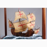 Модель парусного средневекового корабля