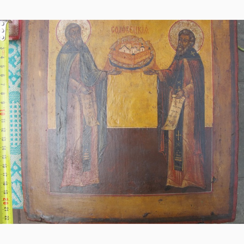 Фото 3. Икона Зосима и Саватий, Соловецкие мученики, 20 век