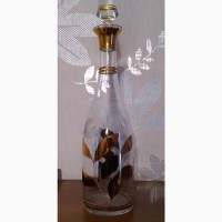 Графин для соков или вина. Чешское стекло. 70-80 годы