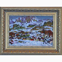 Продается Картина Деревня у подножья горы Комиссаров И.Е. Самара 1980-е годы