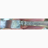 Серебряные приборы эгоист, ложка, вилка, нож, серебро 84 проба