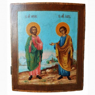 Продается Икона Св. мч. Флор и Лавр конец XIX века