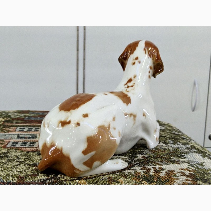 Фото 2. Фарфоровая статуэтка собака Поинтер, Дог, редкий окрас, ЛФЗ, состояние Люкс