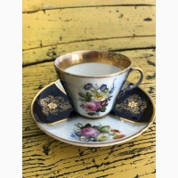 Чайная пара Саксонский букет середина XIX века Франция