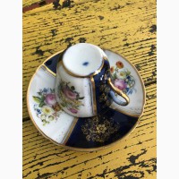 Чайная пара Саксонский букет середина XIX века Франция