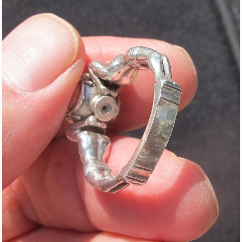 Фото 6. Серебряный перстень Атланты, черный опал 1, 5 карата, авторская работа