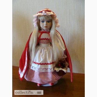 Фарфоровая кукла Красная шапочка, 42 см - Leonardo, 80-е г