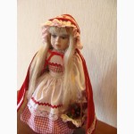 Фарфоровая кукла Красная шапочка, 42 см - Leonardo, 80-е г