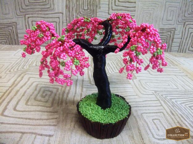 Сакура дерево из бисера фото
